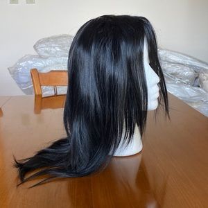Black shoulder length wig Cosplay anime dancer Halloween